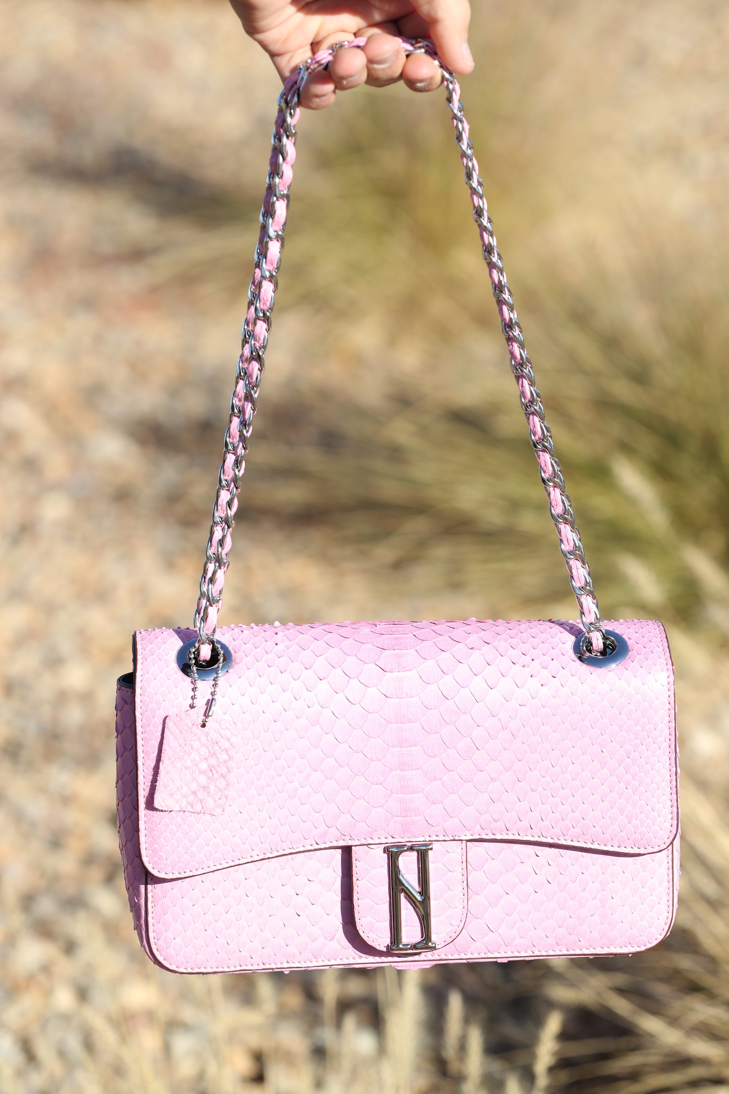 GRACE flap handbag in PINK